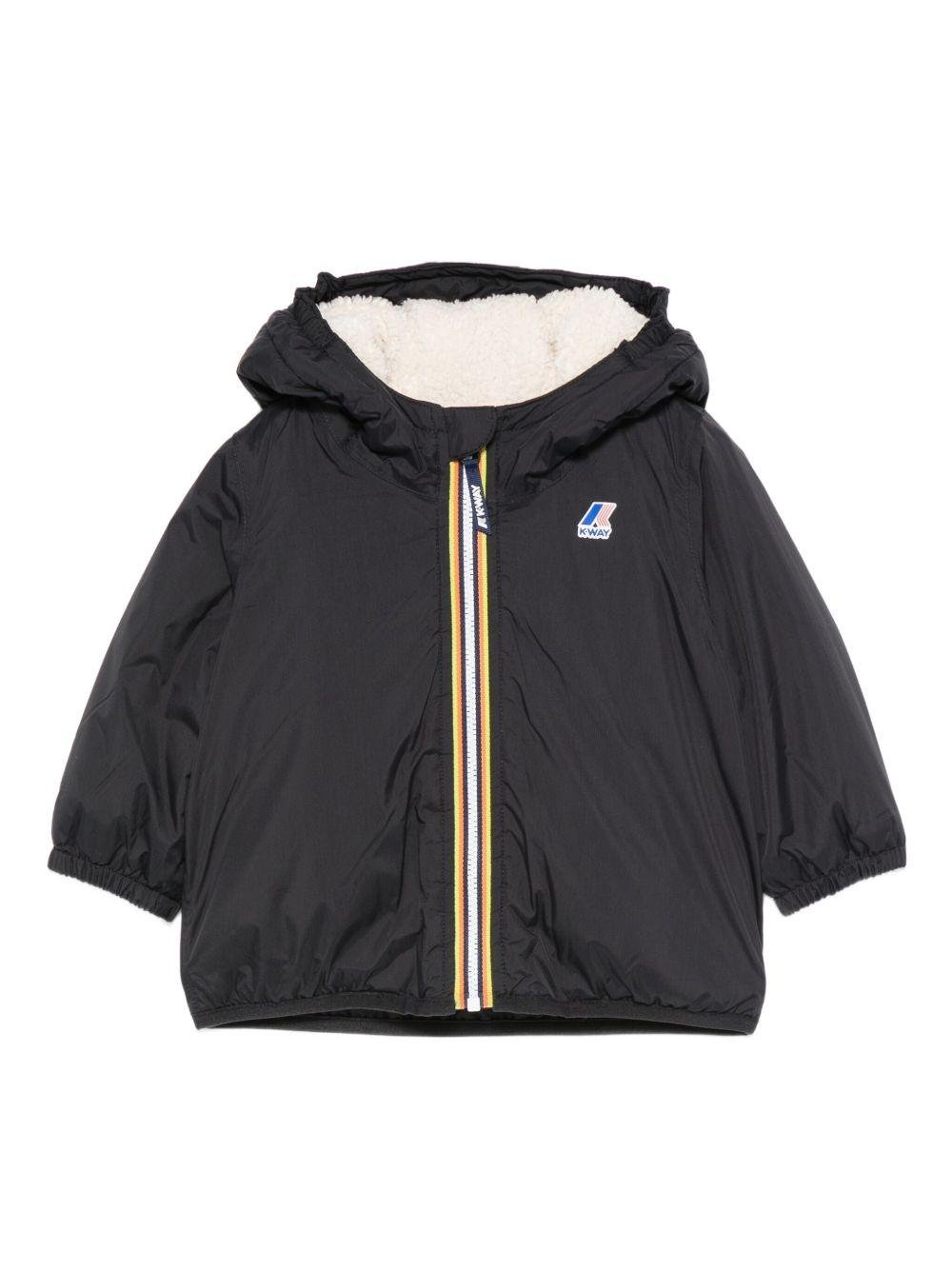 Giacca per neonati K - Way Kids blu con cappuccio e zip frontale - Rubino Kids