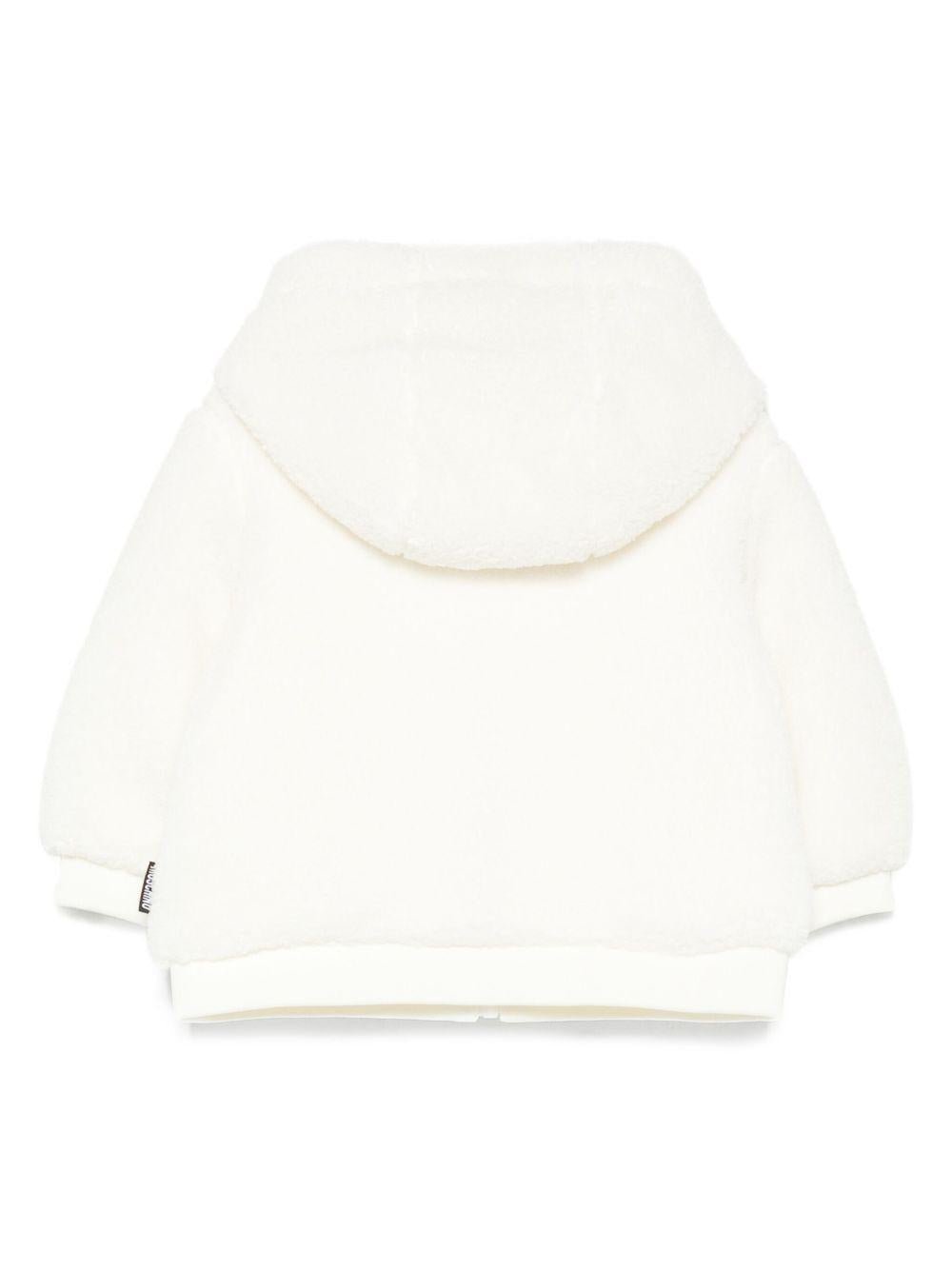 Giacca per neonati Moschino Kids bianco con ricamo Teddy Bear - Rubino Kids