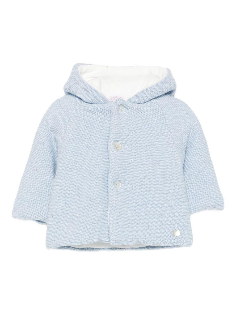 Giacca per neonati Paz Rodrìguez azzurro con cappuccio - Rubino Kids