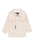 Giacca per neonato Balmain Kids beige con colletto a punta - Rubino Kids