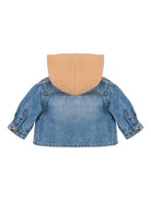 Giacca per neonato Moschino Kids in denim con cappuccio - Rubino Kids