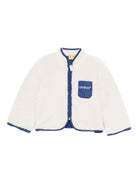 Giacca per neonato Off - White Kids bianco con tasca applicata - Rubino Kids