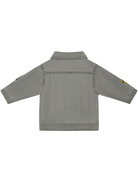 Giacca per neonato Stella McCartney Kids grigia con stampa elementi musicali - Rubino Kids