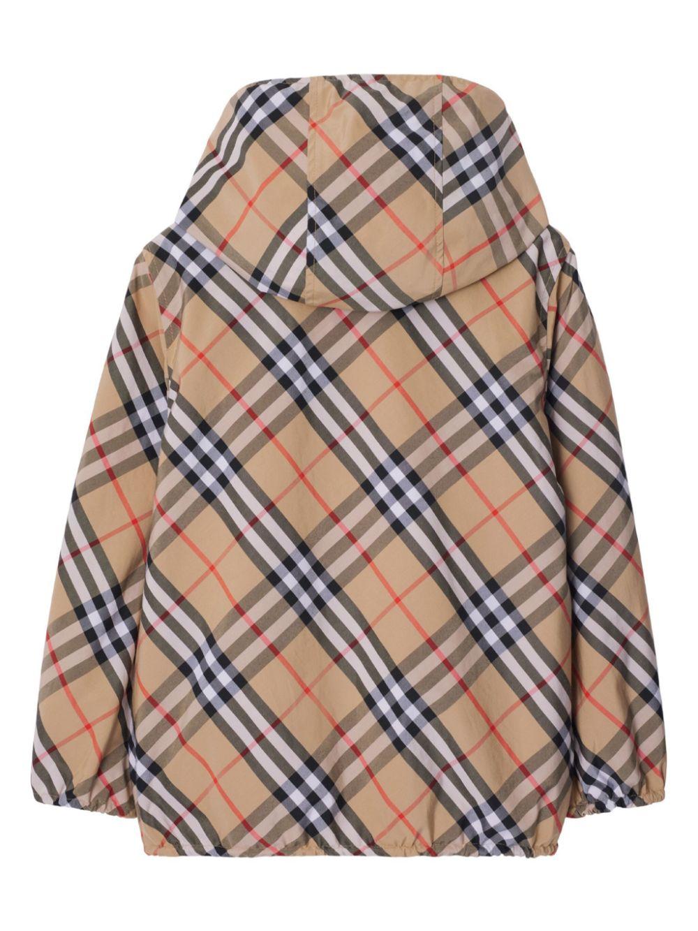 BURBERRY　CHILDREN Burberry Kids Beige Checked Reversible Jacket with