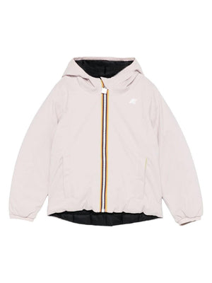 Giacca reversibile per bambina K Way Kids rosa con chiusura lampo