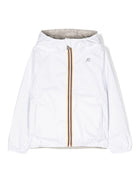 Giacca reversibile per bambini K - Way Kids P. Lily Plus bianco con bordo a contrasto - Rubino Kids