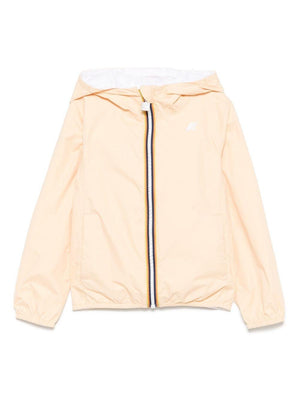 Giacca reversibile per bambini K-Way Kids P. Lily Plus pesca con bordo a contrasto