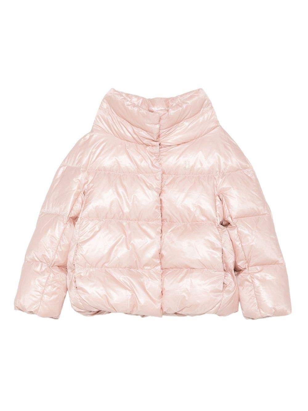 Giacca trapuntata per bambina Herno Kids rosa a collo alto - Rubino Kids