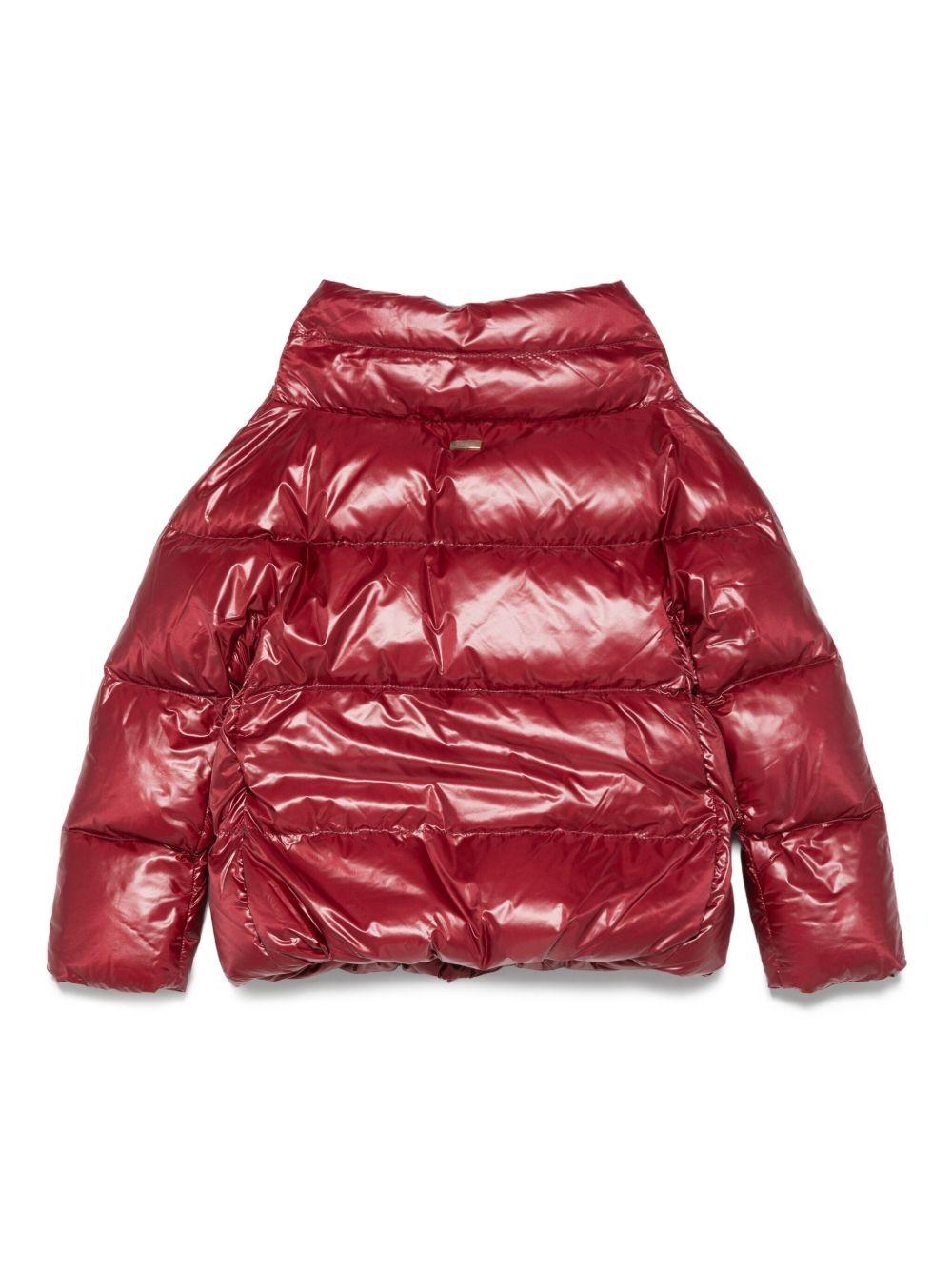Giacca trapuntata per bambina Herno Kids rosso a collo alto - Rubino Kids