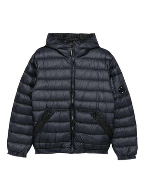 Giacca trapuntata per bambino C.P. Company Kids blu con cappuccio