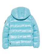 Giacca trapuntata per bambino Save The Duck Kids azzurro con cappuccio<BR/> - Rubino Kids