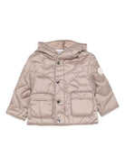 Giacca trapuntata per neonati Emporio Armani Kids beige con cappuccio - Rubino Kids