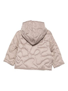 Giacca trapuntata per neonati Emporio Armani Kids beige con cappuccio - Rubino Kids