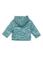 Giacca trapuntata per neonati Emporio Armani Kids verde con cappuccio - Rubino Kids