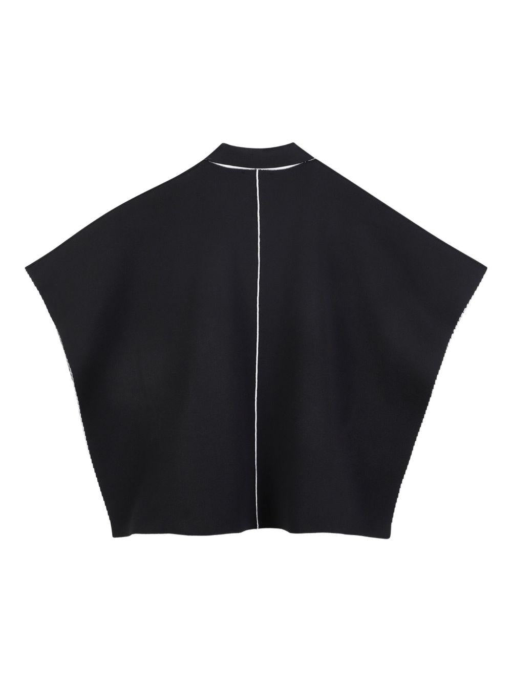 Gilet crop per bambina DKNY Kids nero con zip - Rubino Kids