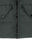 Gilet imbottito con distintivo bussola per bambino Stone Island Junior verde con collo alto - Rubino Kids