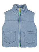 Gilet imbottito per bambino Billieblush blu con zip - Rubino Kids