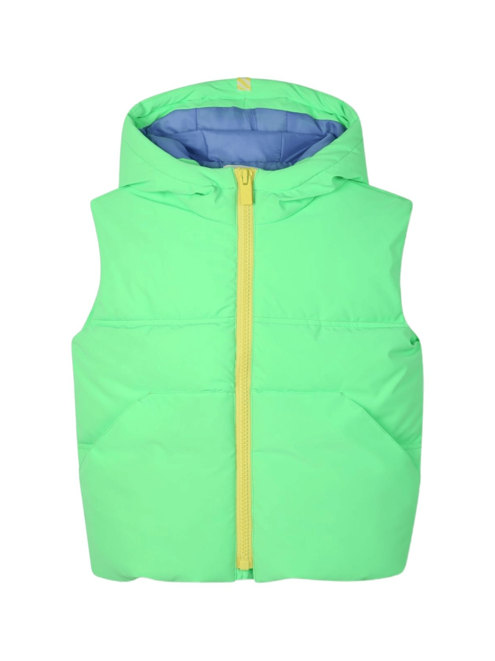 Gilet imbottito per bambino Billieblush verde con cappuccio - Rubino Kids