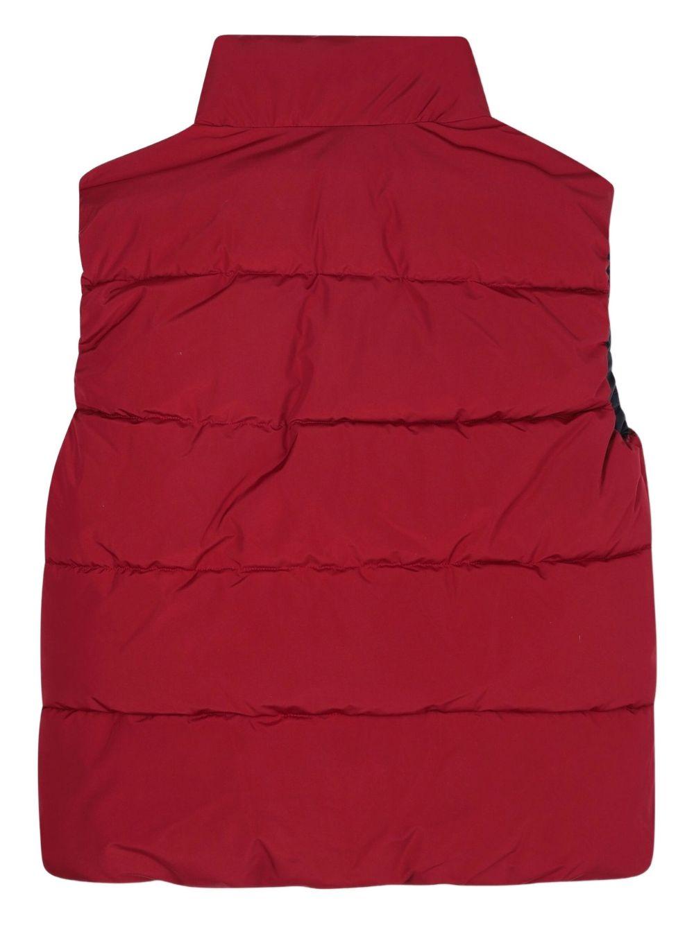 Gilet imbottito per bambino BOSS Kids rosso con colletto rialzato - Rubino Kids