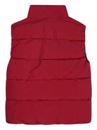 Gilet imbottito per bambino BOSS Kids rosso con colletto rialzato - Rubino Kids
