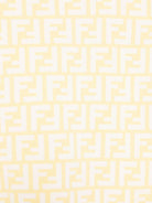Gilet in maglia per bambina Fendi Kids giallo con monogramma FF all - over - Rubino Kids