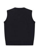 Gilet in maglia per bambino Emporio Armani Kids blu navy con scollo V - Rubino Kids