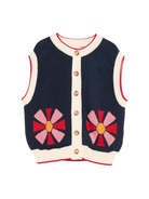 Gilet per bambina Bobo Choses blu con motivo floreale - Rubino Kids