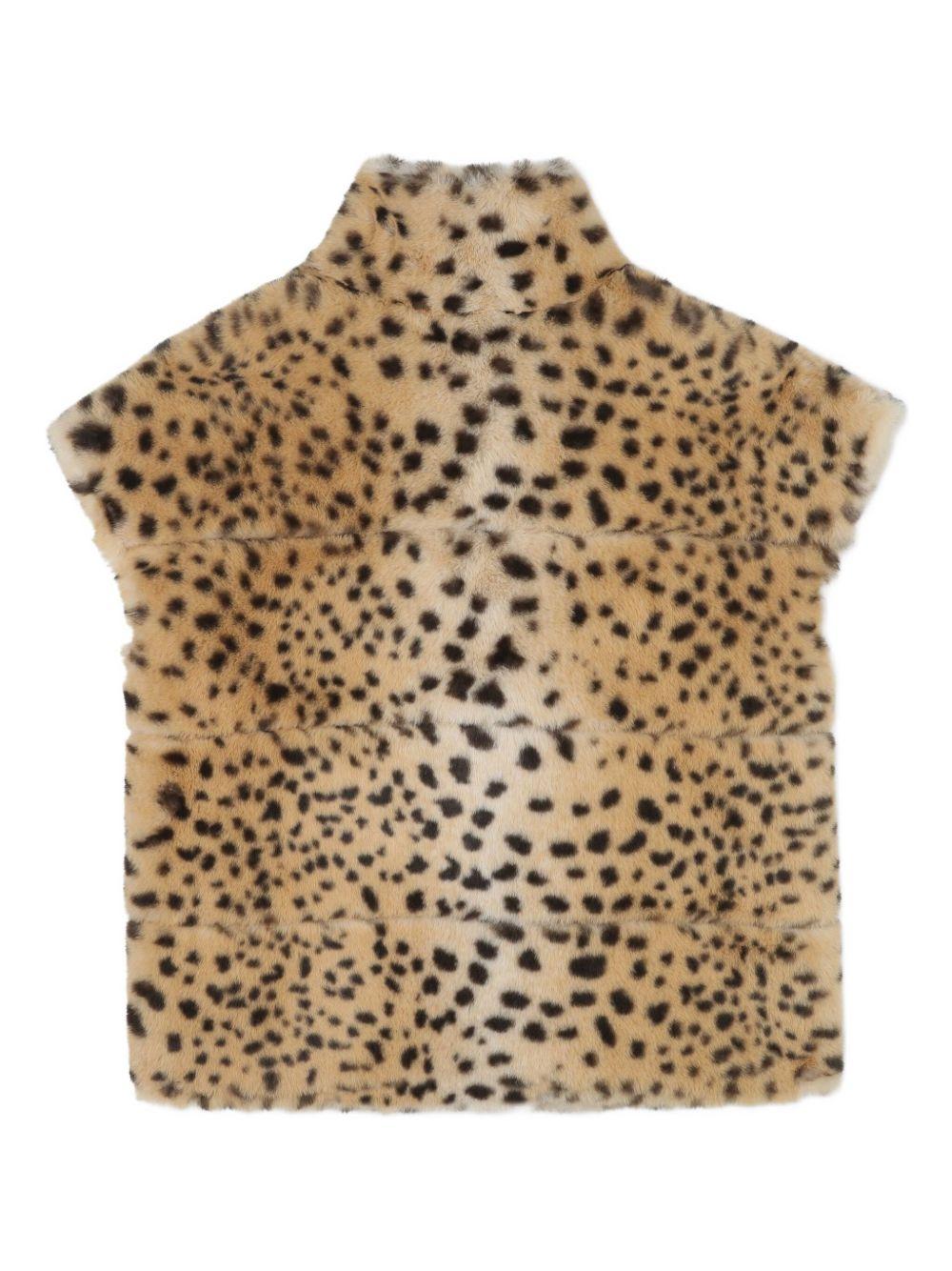 Gilet per bambina Givenchy Kids animalier con stampa ghepardo - Rubino Kids
