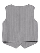 Gilet per bambina John Richmond Junior grigio gessato - Rubino Kids