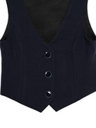 Gilet per bambina Monnalisa blu con chiusura con bottoni - Rubino Kids