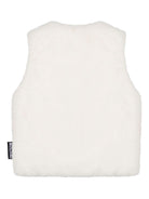 Gilet per bambina Moschino Kids bianco con stampa Teddy Bear - Rubino Kids