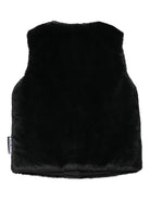 Gilet per bambina Moschino Kids nero con orsetto ricamato Teddy Bear - Rubino Kids