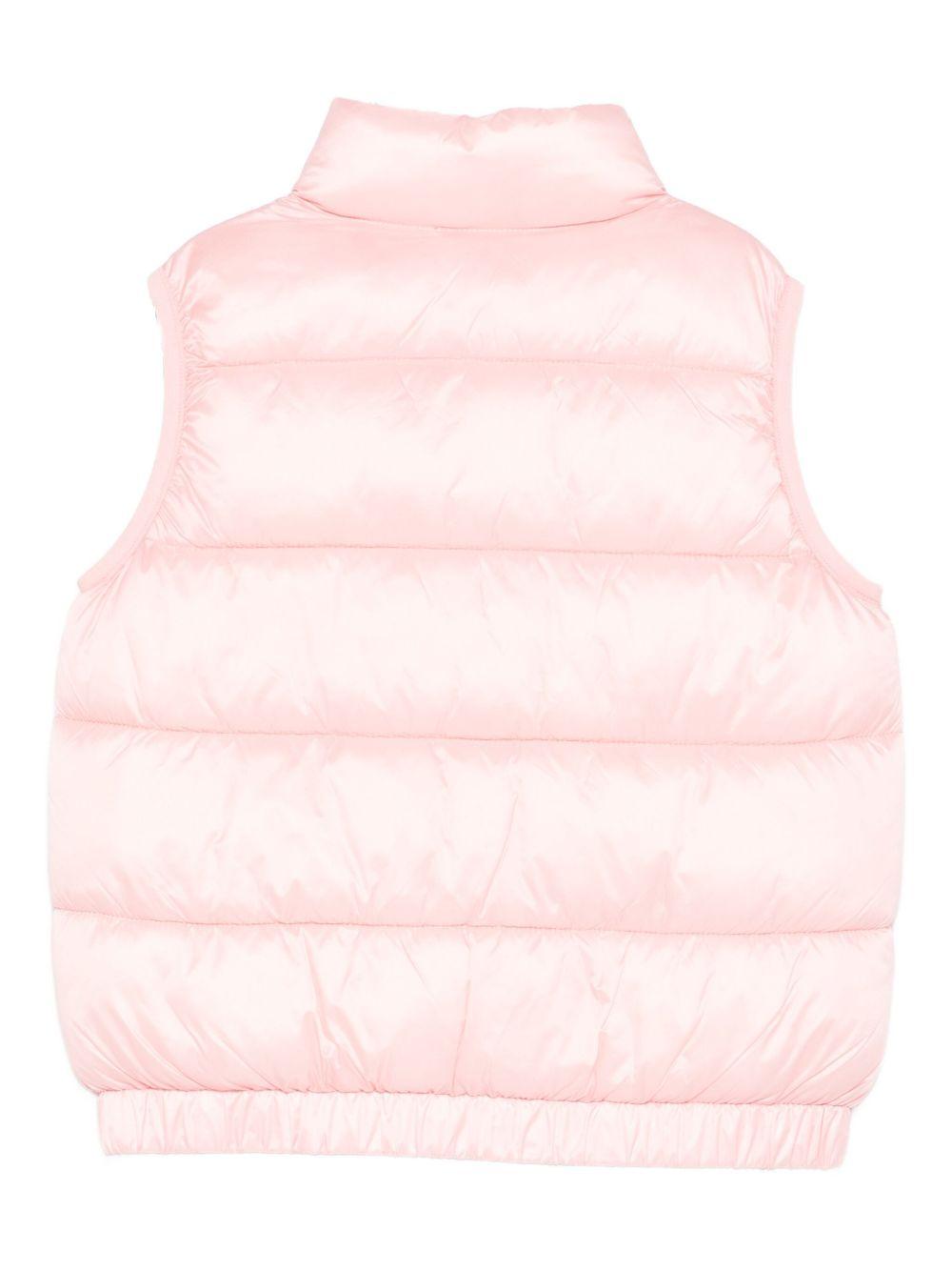 Gilet per bambina Moschino Kids rosa con design trapuntato - Rubino Kids