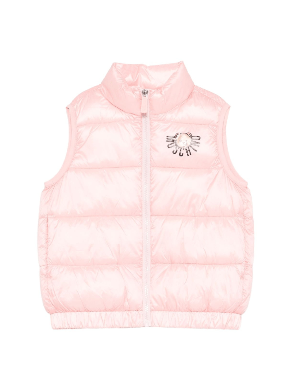 Gilet per bambina Moschino Kids rosa con design trapuntato - Rubino Kids