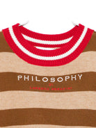 Gilet per bambina Philosophy Di Lorenzo Serafini Kids multicolore a strisce orizzontali - Rubino Kids