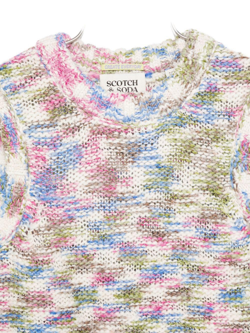 Gilet per bambina Scotch & Soda Kids multicolore a girocollo - Rubino Kids