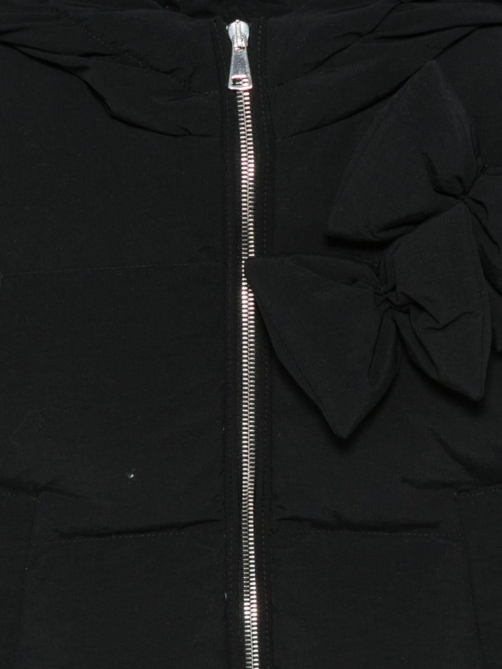 Gilet per bambina Simonetta nero con dettaglio fiocco - Rubino Kids