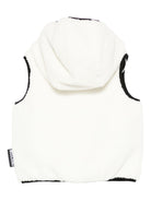 Gilet per bambini Moschino Kids bianco con applicazione Teddy - Rubino Kids
