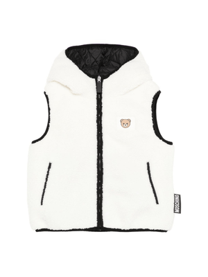 Moschino Kids white vest with Teddy applique