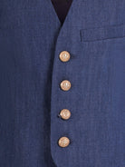 Gilet per bambino Balmain Kids blu con bottoni dorati - Rubino Kids