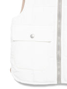 Gilet per bambino Eleventy Kids bianco con tasche con patta - Rubino Kids