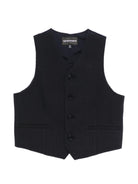 Gilet per bambino Emporio Armani Kids blu con chiusura a bottoni - Rubino Kids