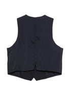 Gilet per bambino Emporio Armani Kids blu con chiusura a bottoni - Rubino Kids