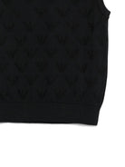 Gilet per bambino Emporio Armani Kids blu con orlo a coste - Rubino Kids