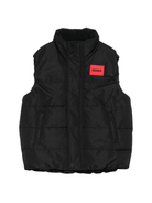 Gilet per bambino Hugo Kids nero con design trapuntato - Rubino Kids