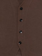 Gilet per bambino Paolo Pecora Kids marrone con chiusura a bottoni - Rubino Kids