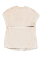 Gilet per donna Alysi beige con scollo a V - Rubino Kids