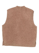 Gilet per donna ALYSI marrone con bottoni testurizzati - Rubino Kids