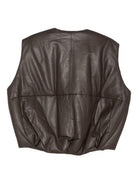 Gilet per donna Alysi marrone con design trapuntato - Rubino Kids