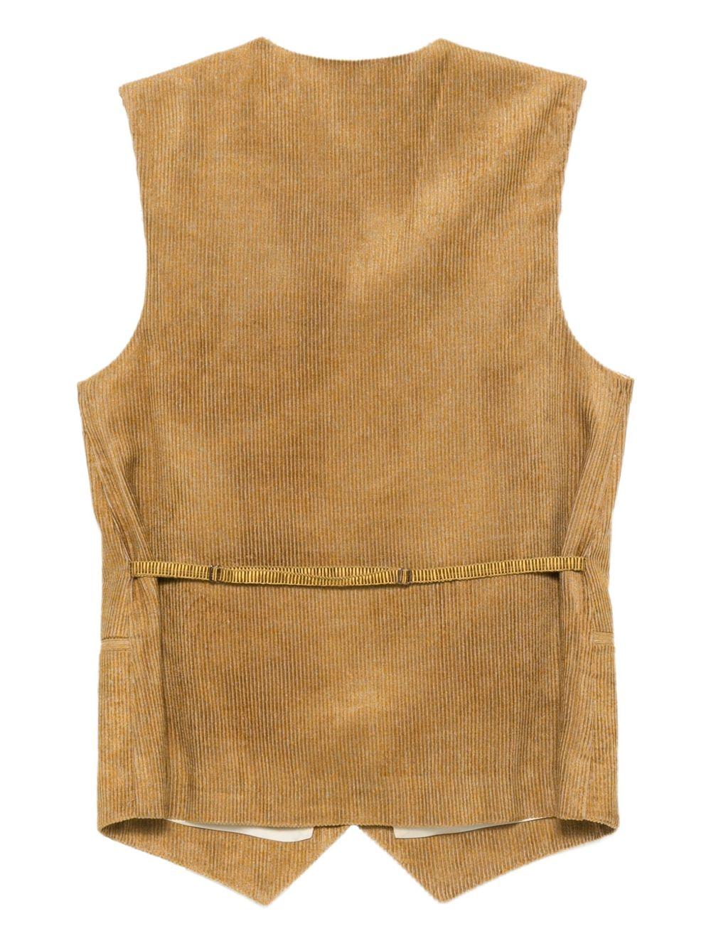 Gilet per donna Alysi marrone con texture a coste - Rubino Kids
